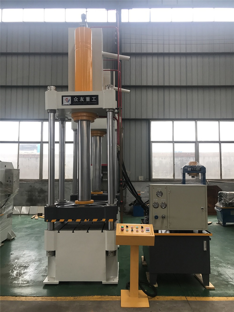 100噸三梁四柱大行程太陽能內(nèi)膽沖孔液壓機